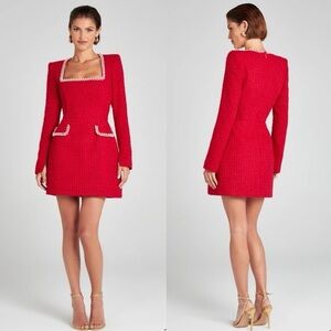 Nadine Merabi Natalie Red Dress